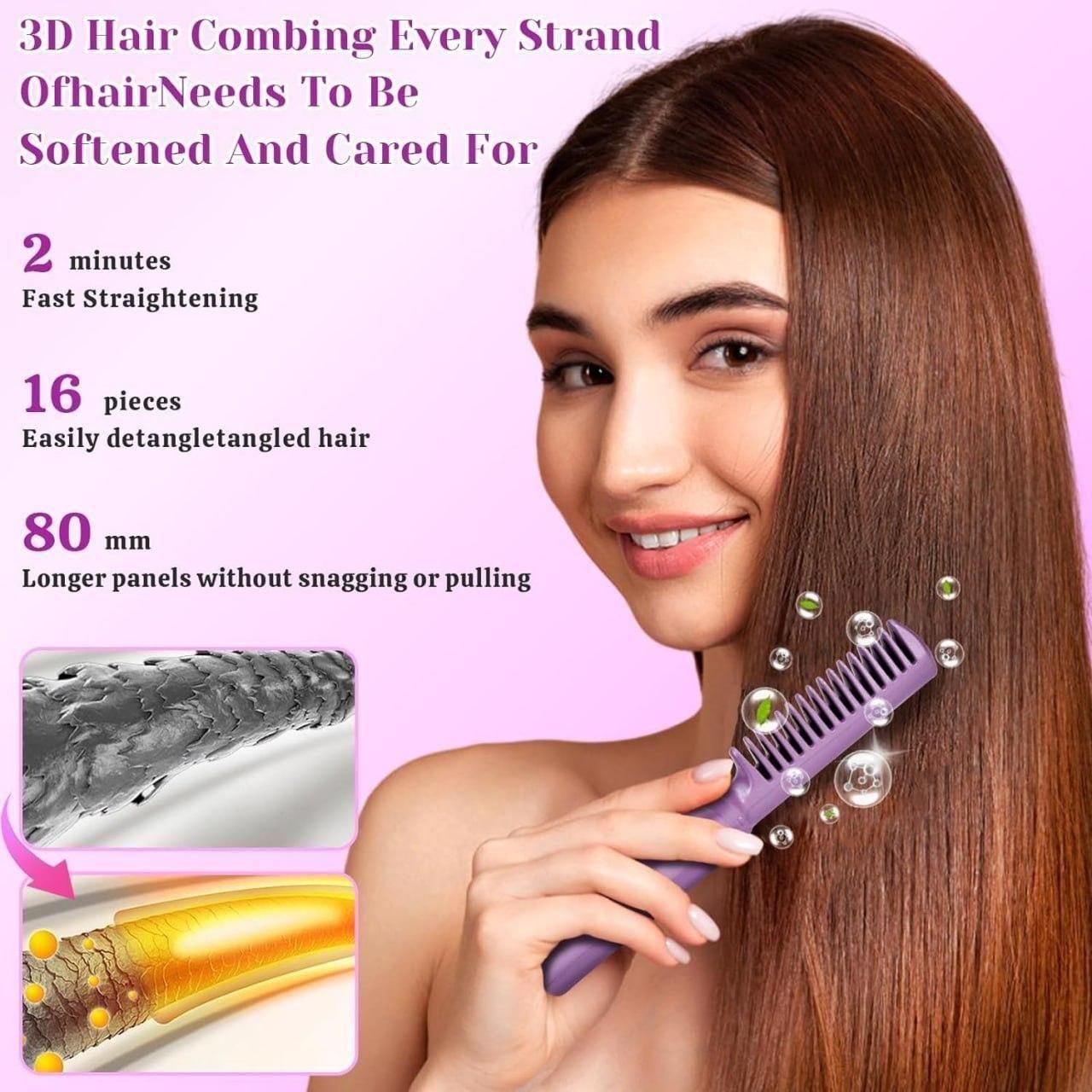 MeneFlix Portable Hair Straightener Hot Comb (UPGRADED)