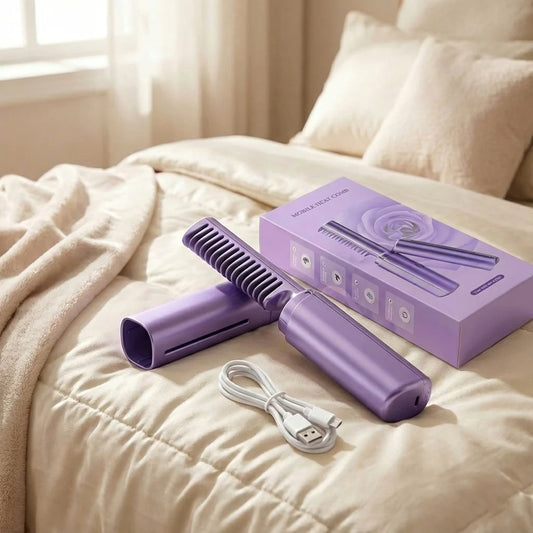 MeneFlix Portable Hair Straightener Hot Comb (UPGRADED)